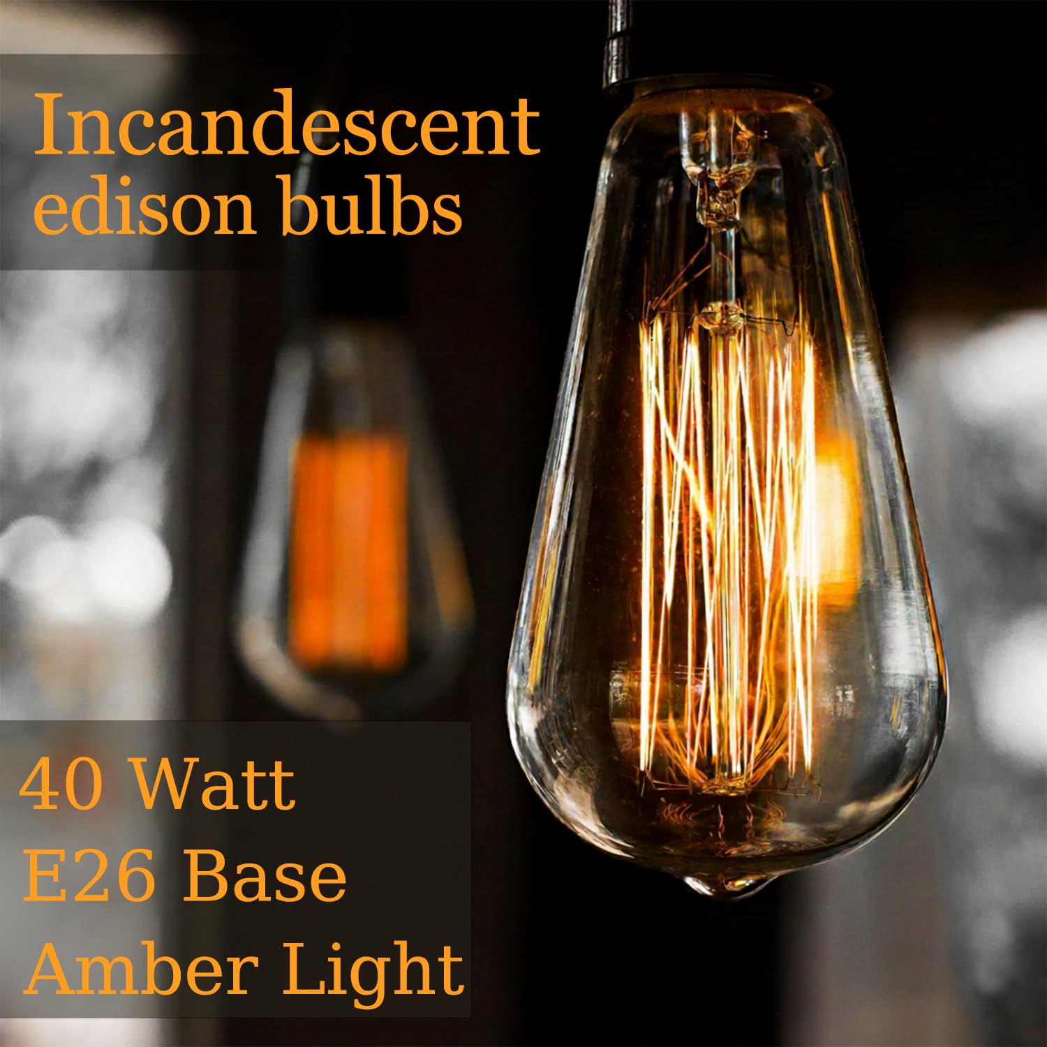 GOENDR Squirrel cage filament glow delivers amber warmth for cozy mood lighting