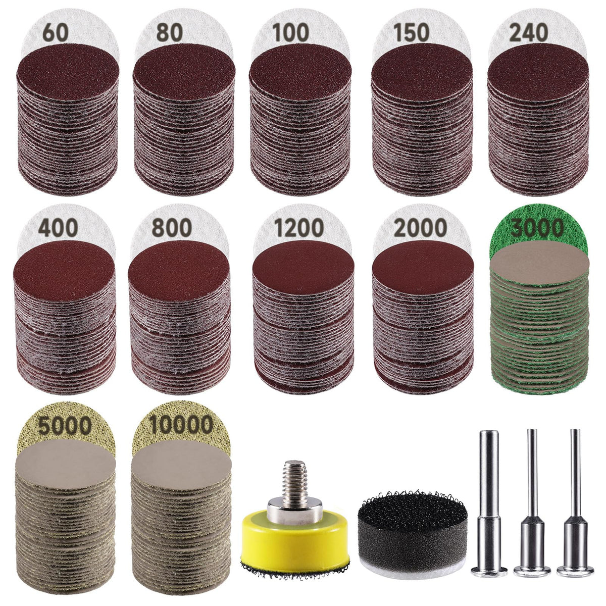 GOH DODD 365-pcs sanding disc set packaging shown for a complete kit overview.