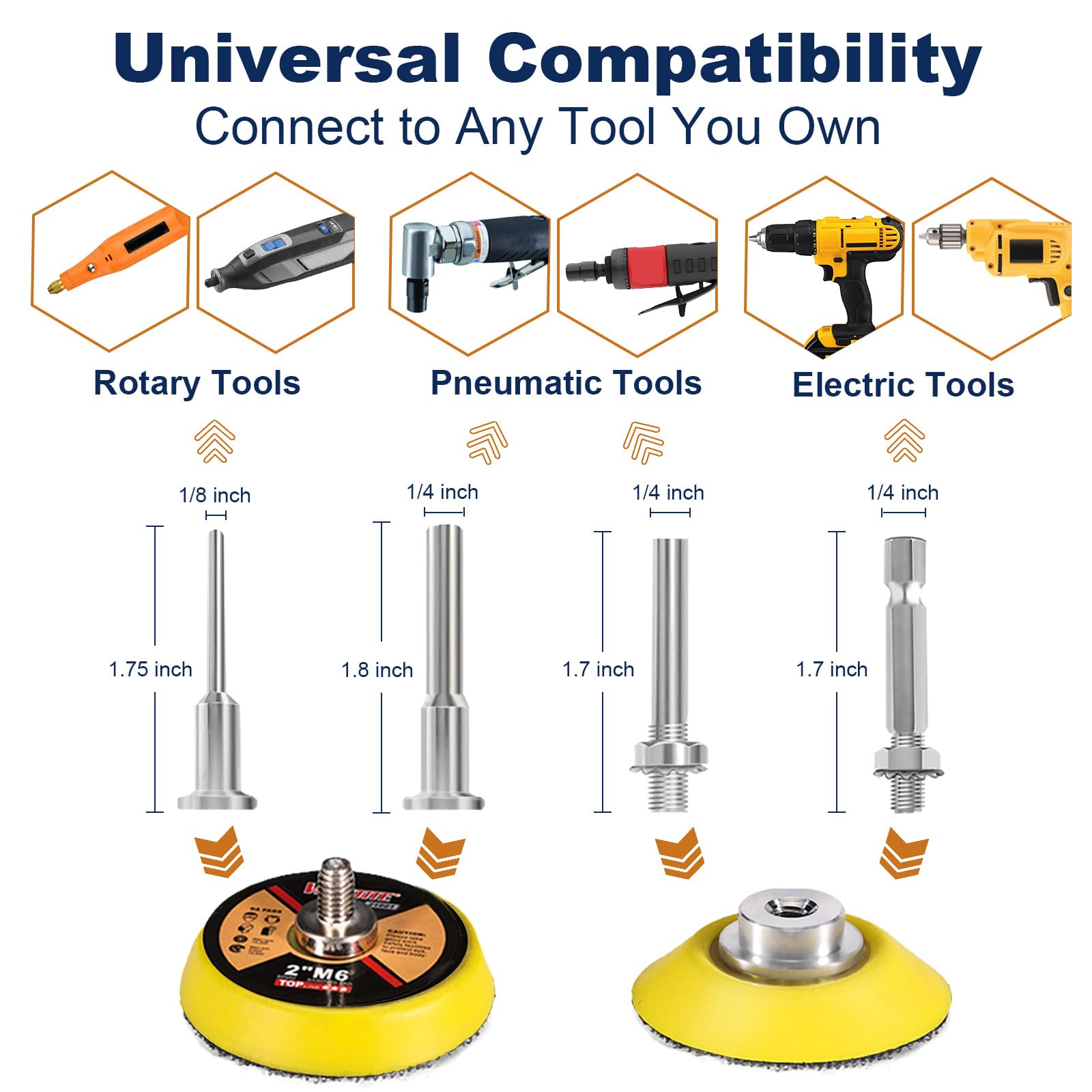 GOH DODD backer plates and shanks for versatile tool compatibility