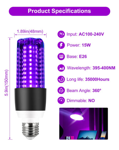 GOHDLAMP UV 395-400nm light makes body paint glow vividly indoors