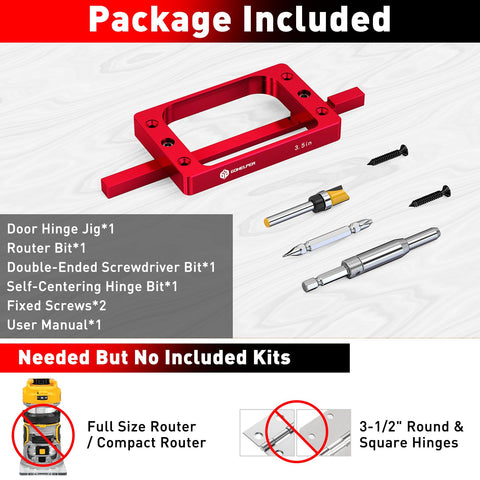 Gohelper complete hinge kit contents ready for project use