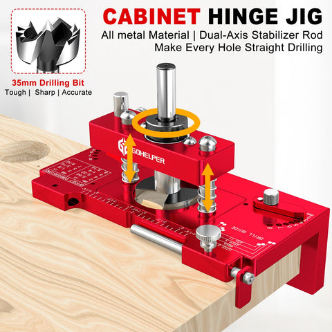 Gohelper depth stop and edge adjustment ensure consistent drilling depth and position