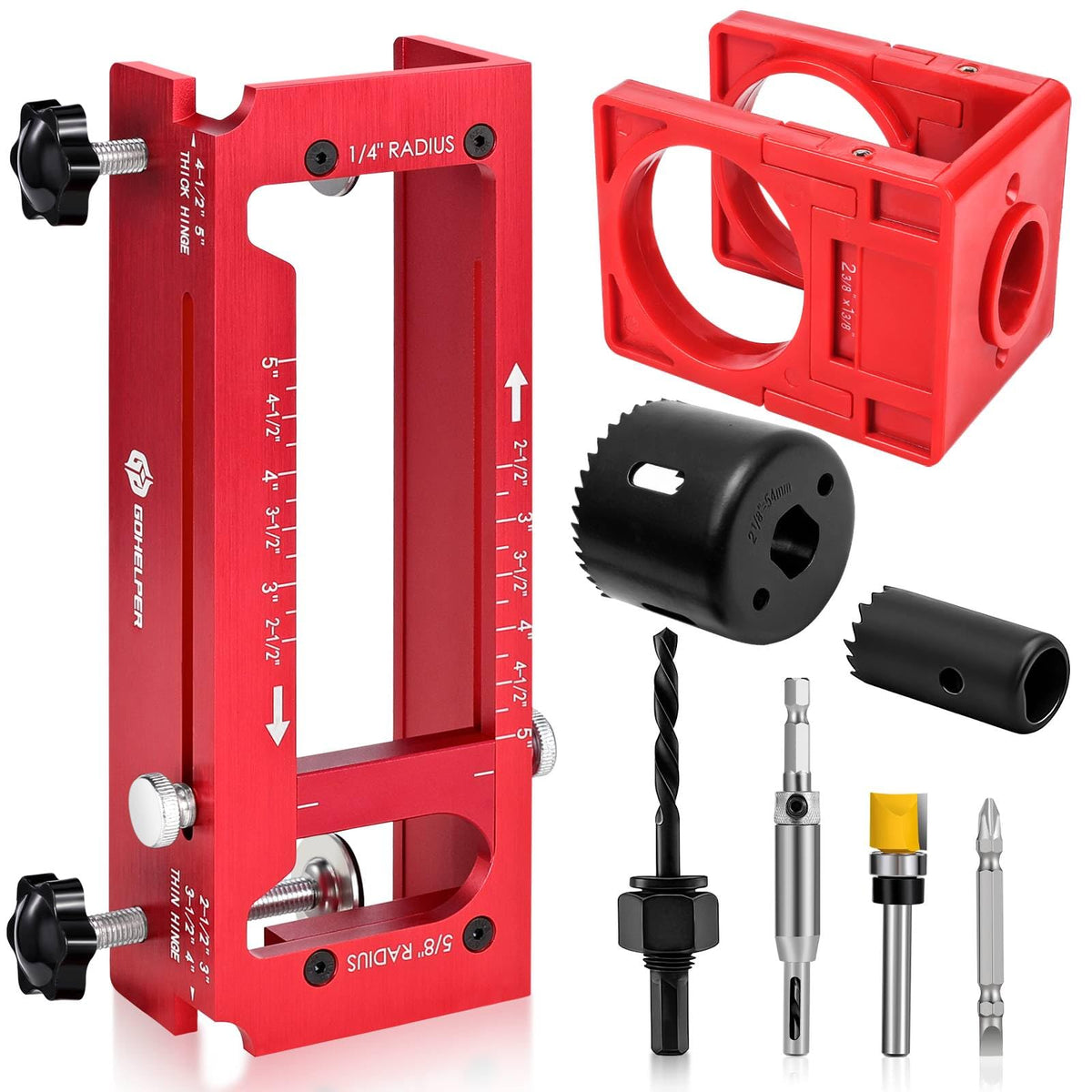 Gohelper door hinge jig setup demonstrates precise alignment for dependable mortises.