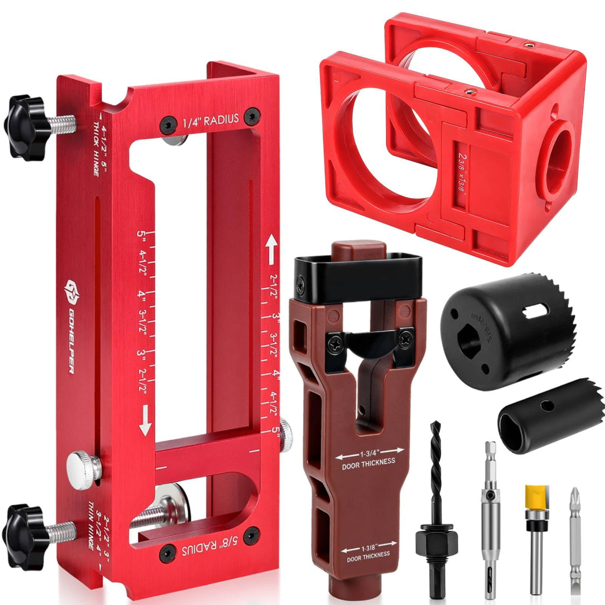 Gohelper door hinge mortising jig in action creating precise mortises for smooth operation