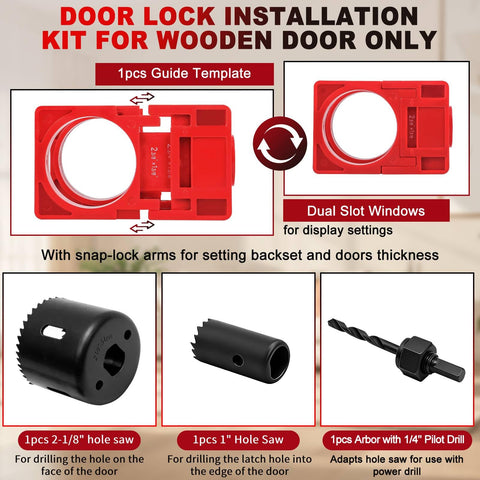 Gohelper door latch installation kit streamlines latch alignment on standard doors