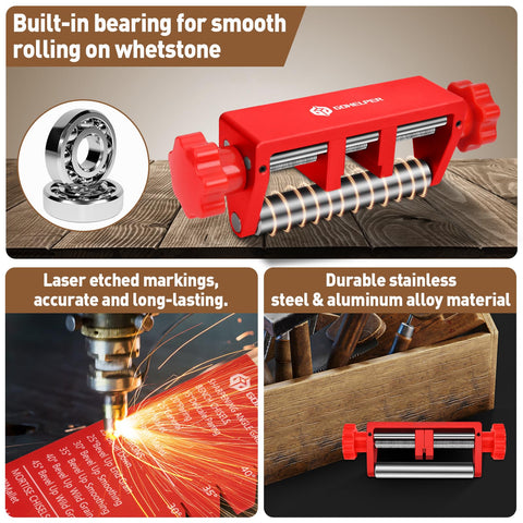 Gohelper honing guide supports wide blades up to 2.8 inches