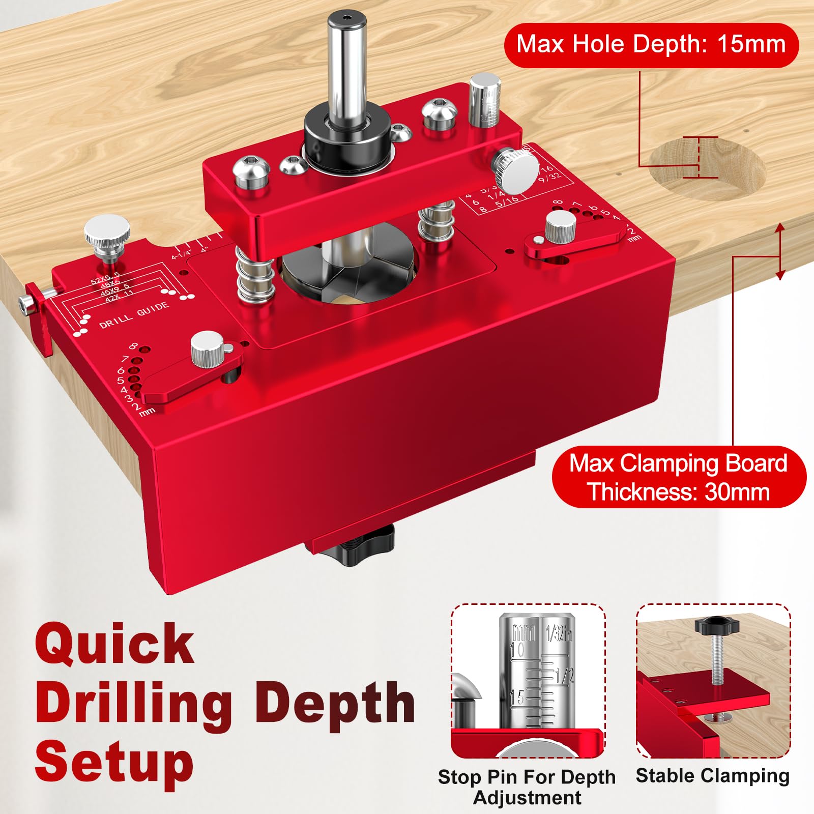 Gohelper quick-clamp holds doors up to 30mm thick for secure installation