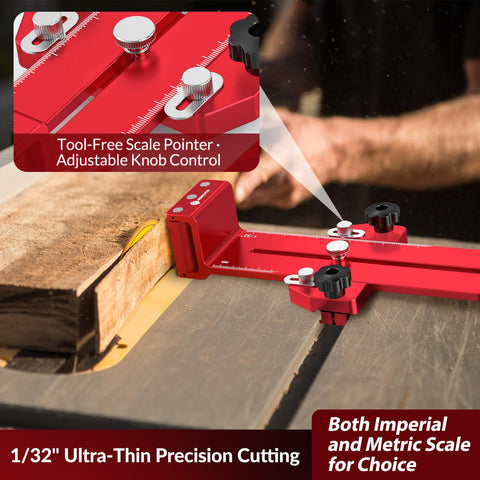 Gohelper Thin Rip Jig in a workshop setup for right side blade use