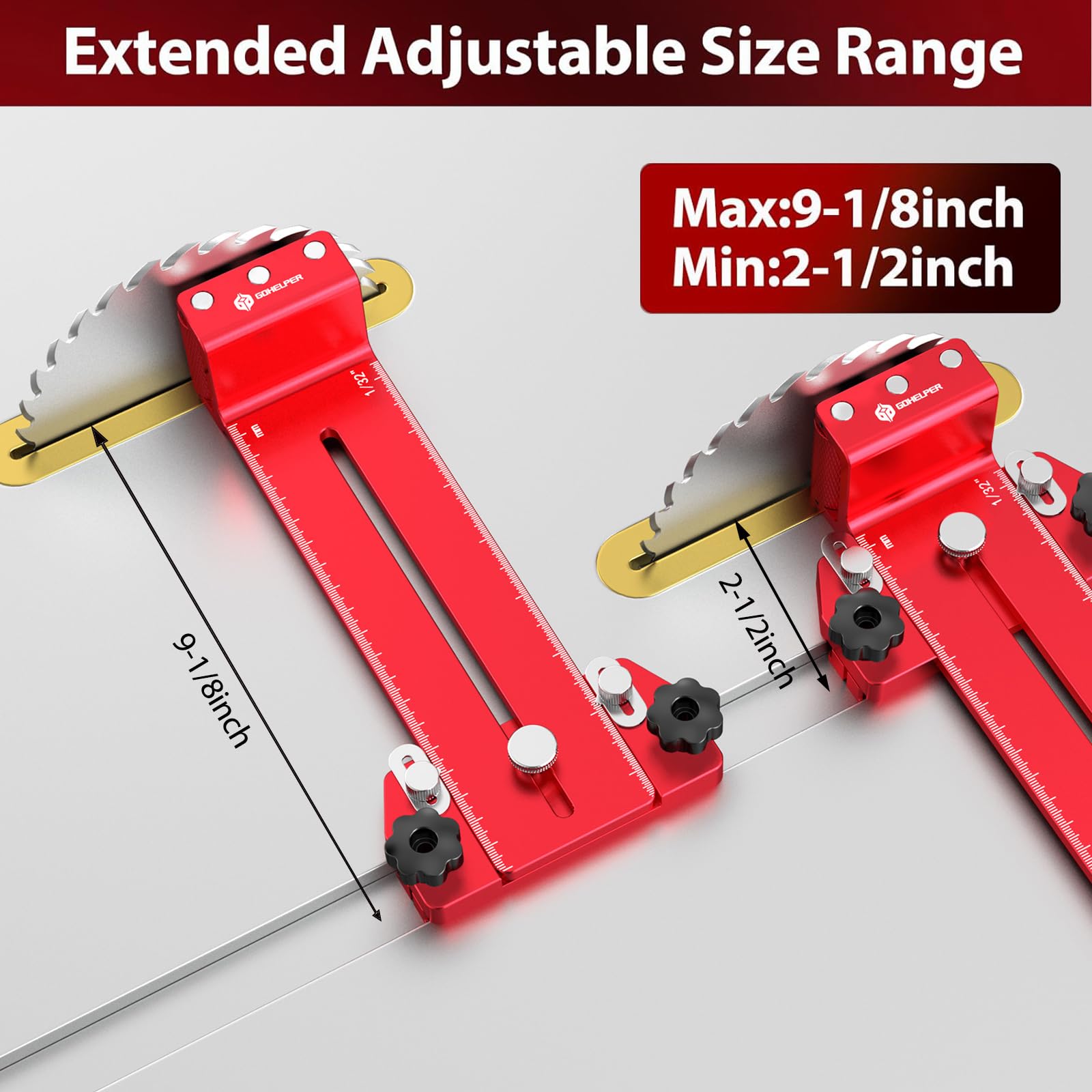 Gohelper Thin Rip Jig miter clamp demonstrates secure workholding