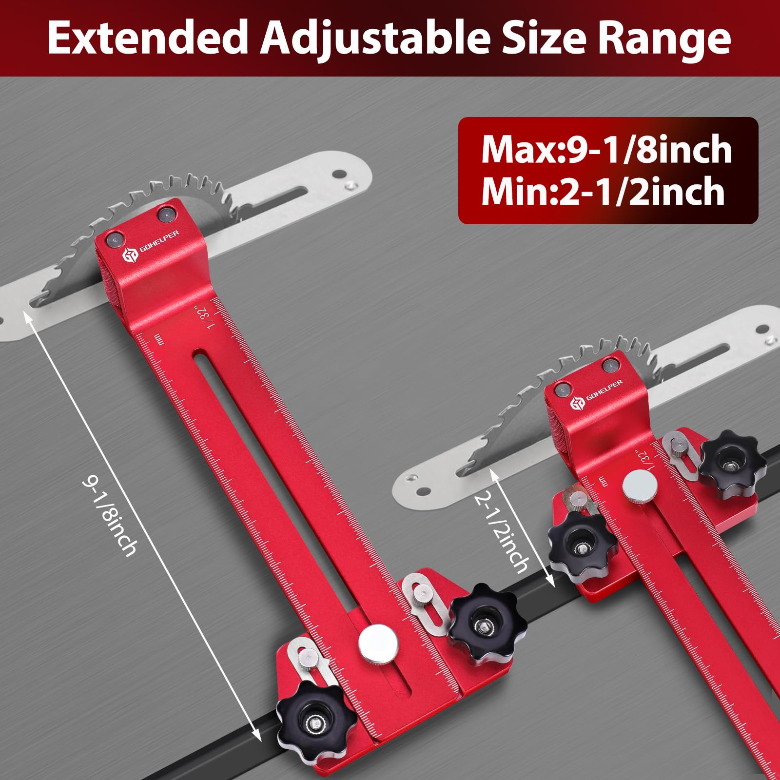 Gohelper Thin Rip Jig left-right slot view highlights bidirectional compatibility.