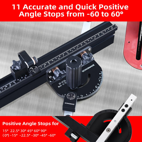 Goingmake 18inch fence enables longer repeat cuts with stability.