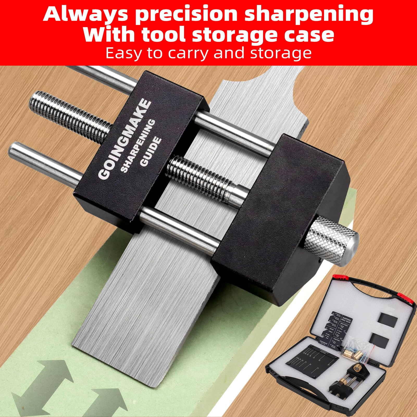 GoingMake angle gauge aids easy verification of sharpening angles