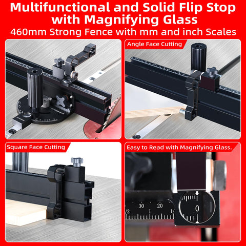 Goingmake laser-style scales provide clear angles for quick setup.