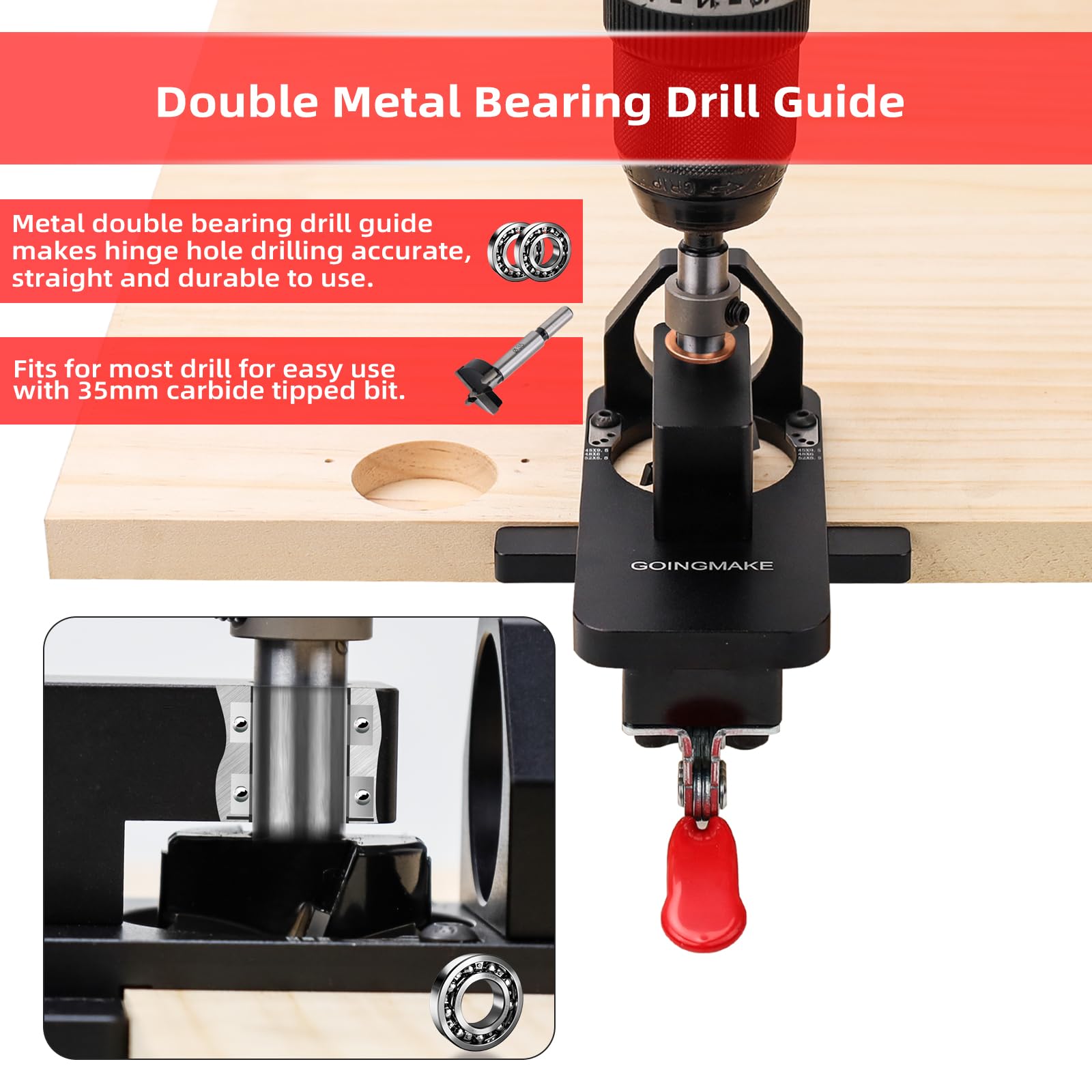 goingmake common hinge hole guides for standard sizes