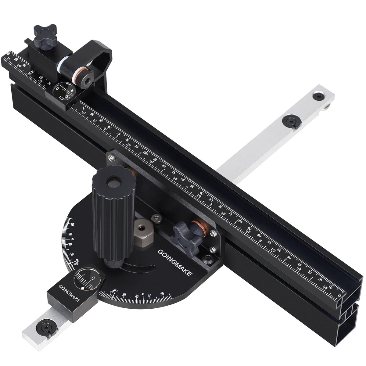 Goingmake compact miter gauge with 360mm fence delivers precise crosscuts.