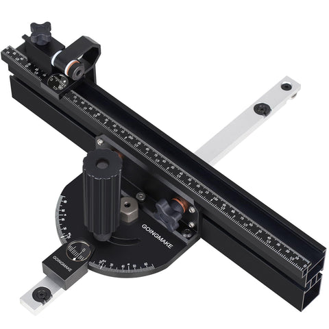 Goingmake compact miter gauge with 360mm fence delivers precise crosscuts.