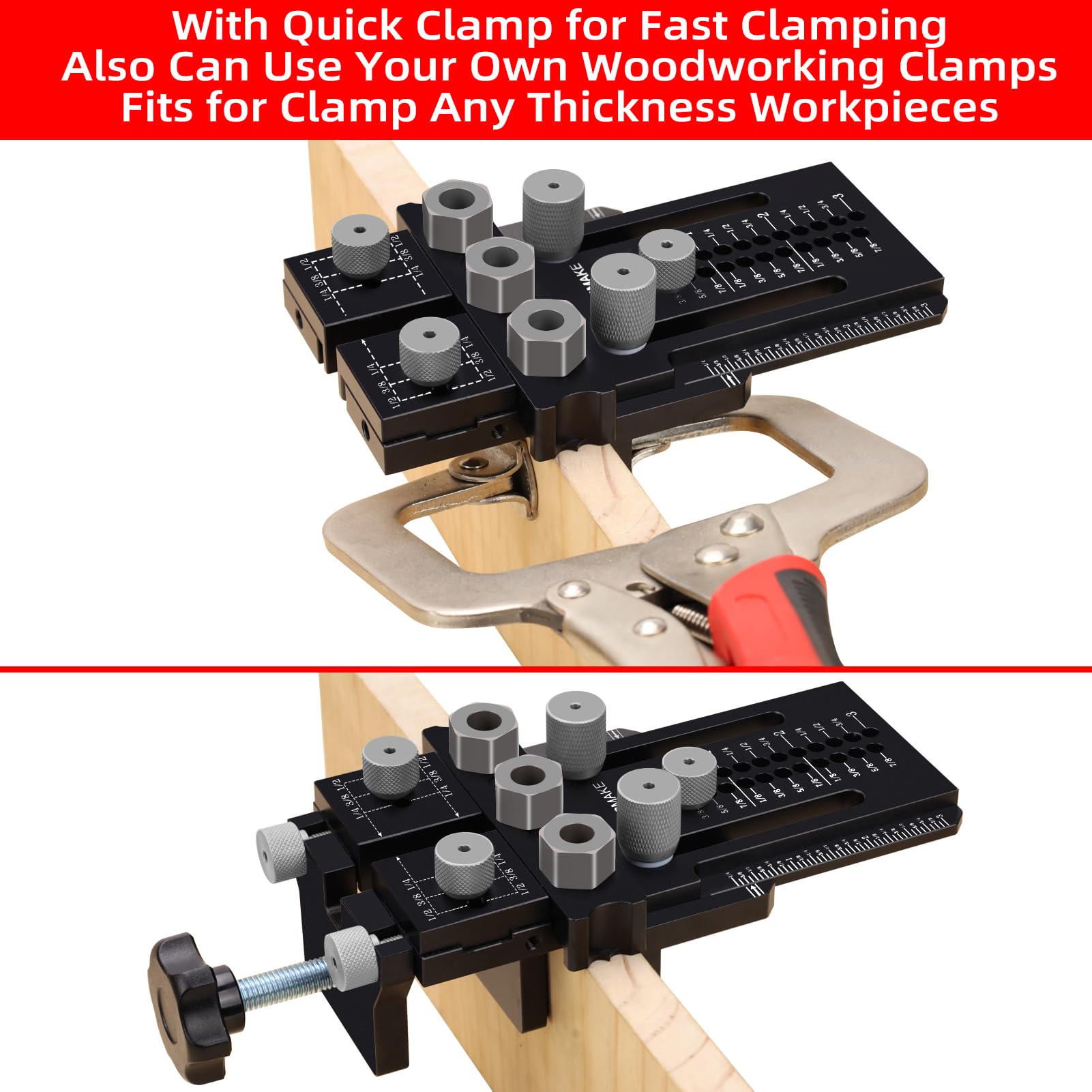GOINGMAKE dowel jig kit supports multiple joint types for furniture
