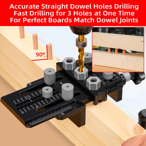 GOINGMAKE dowel jig kit quick clamp system speeds workpiece securing