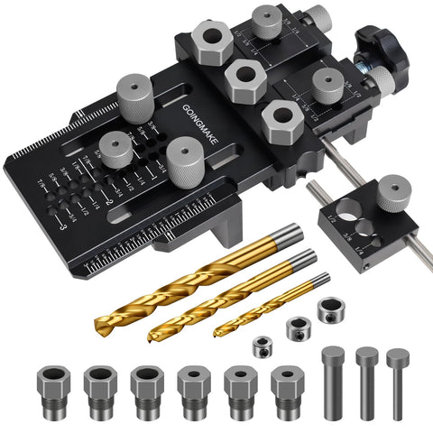GOINGMAKE dowel jig kit quick positive stop for precise alignment