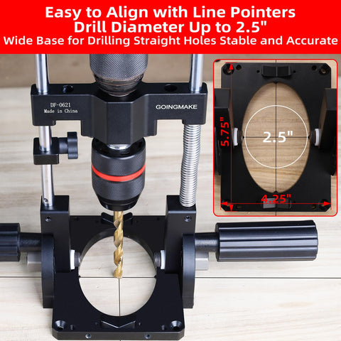 GoingMake drill guide with solid metal construction ensures durable, long-lasting use.