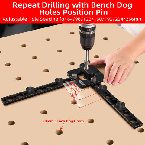 GOINGMAKE edge extension guide rail shows precise start positions for holes.