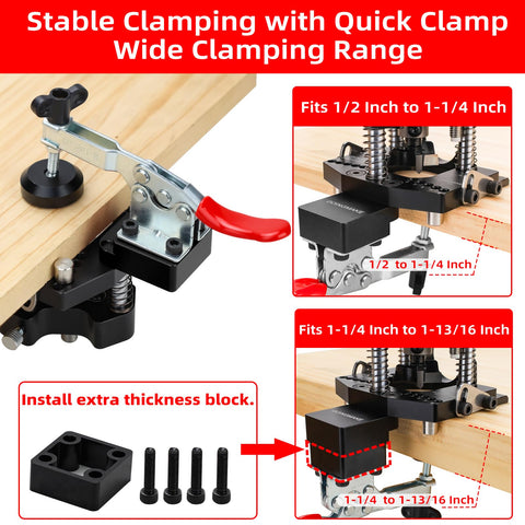 GOINGMAKE separate fixed hinge screw hole guide included