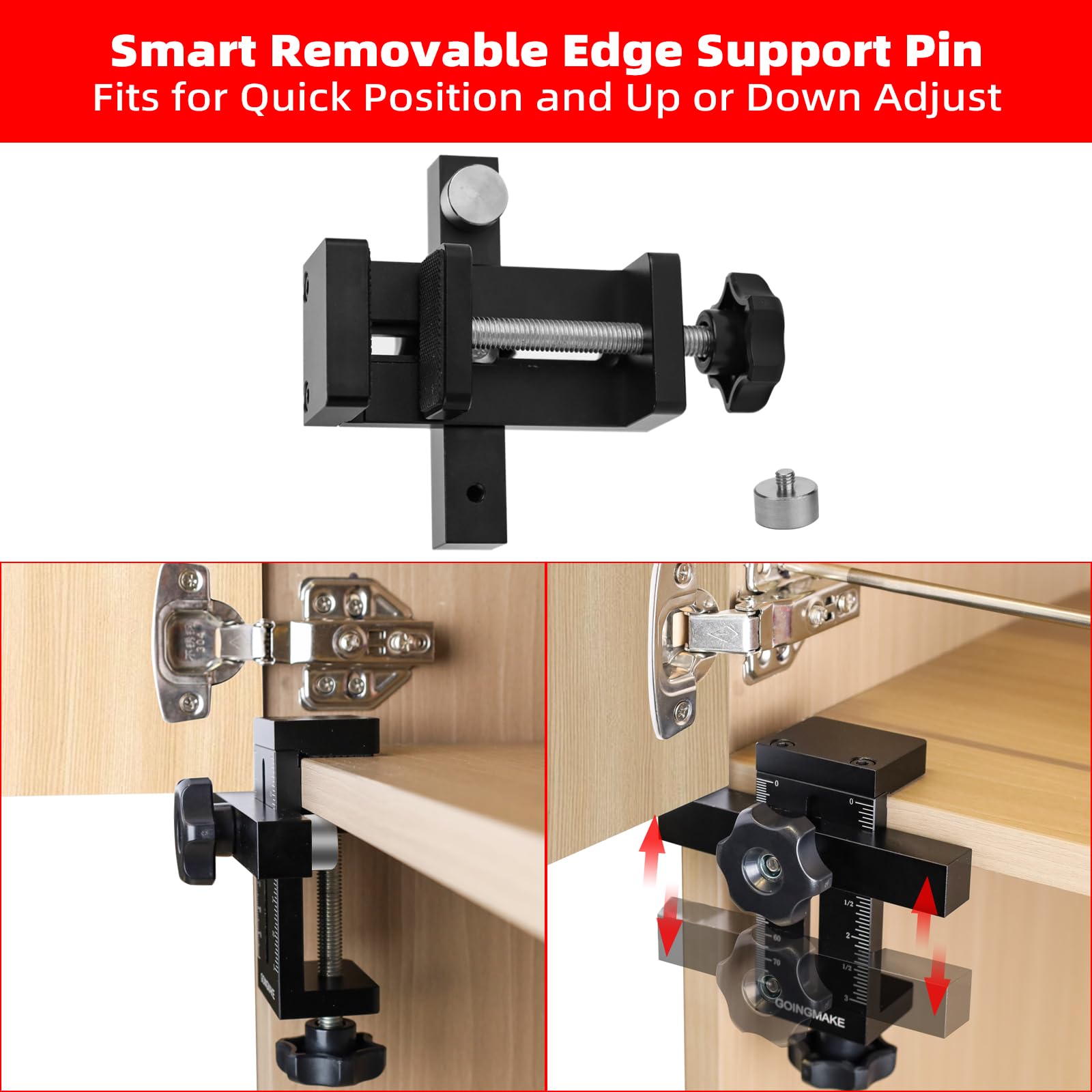 GOINGMAKE frameless and face-frame door fit supports versatile cabinet configurations.