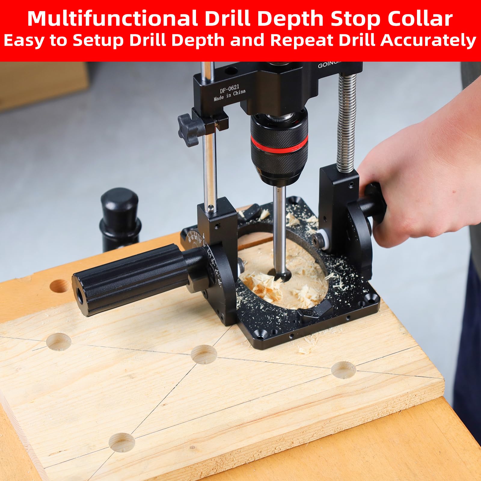 GoingMake guide fits most hand drills for versatile on-the-go work.