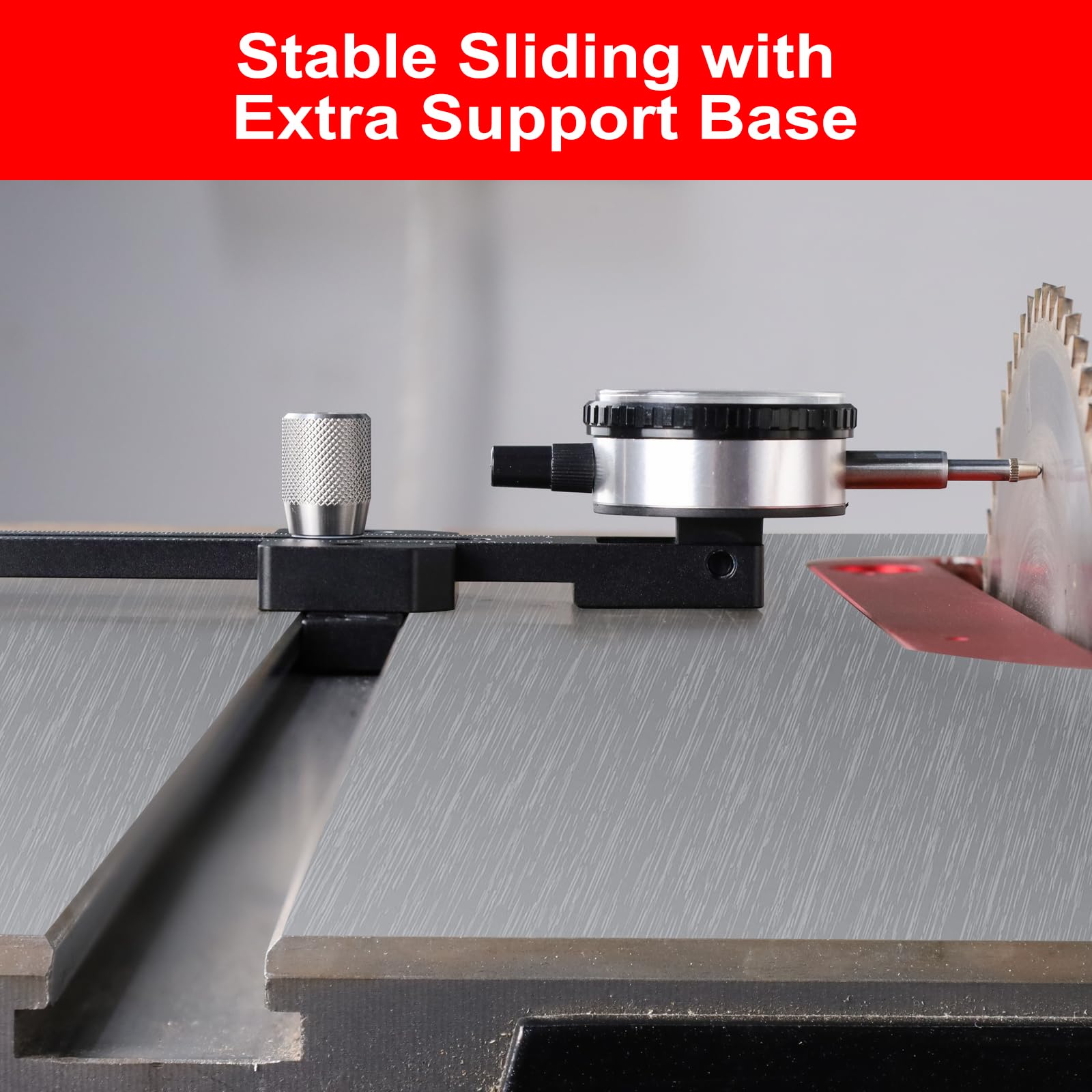 GOINGMAKE miter-slot bar adjusts to zero slop during installation.