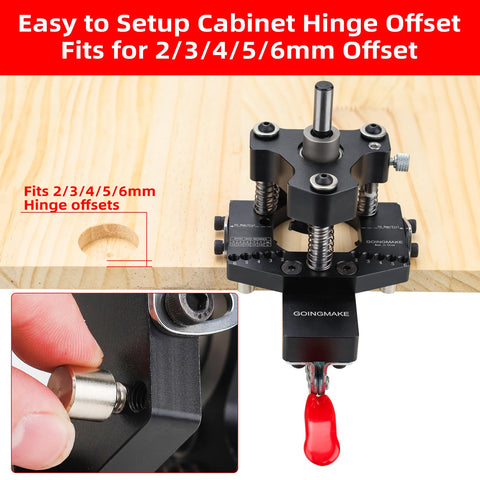 GOINGMAKE hinge hole offset guides for 2–6 mm adjustments