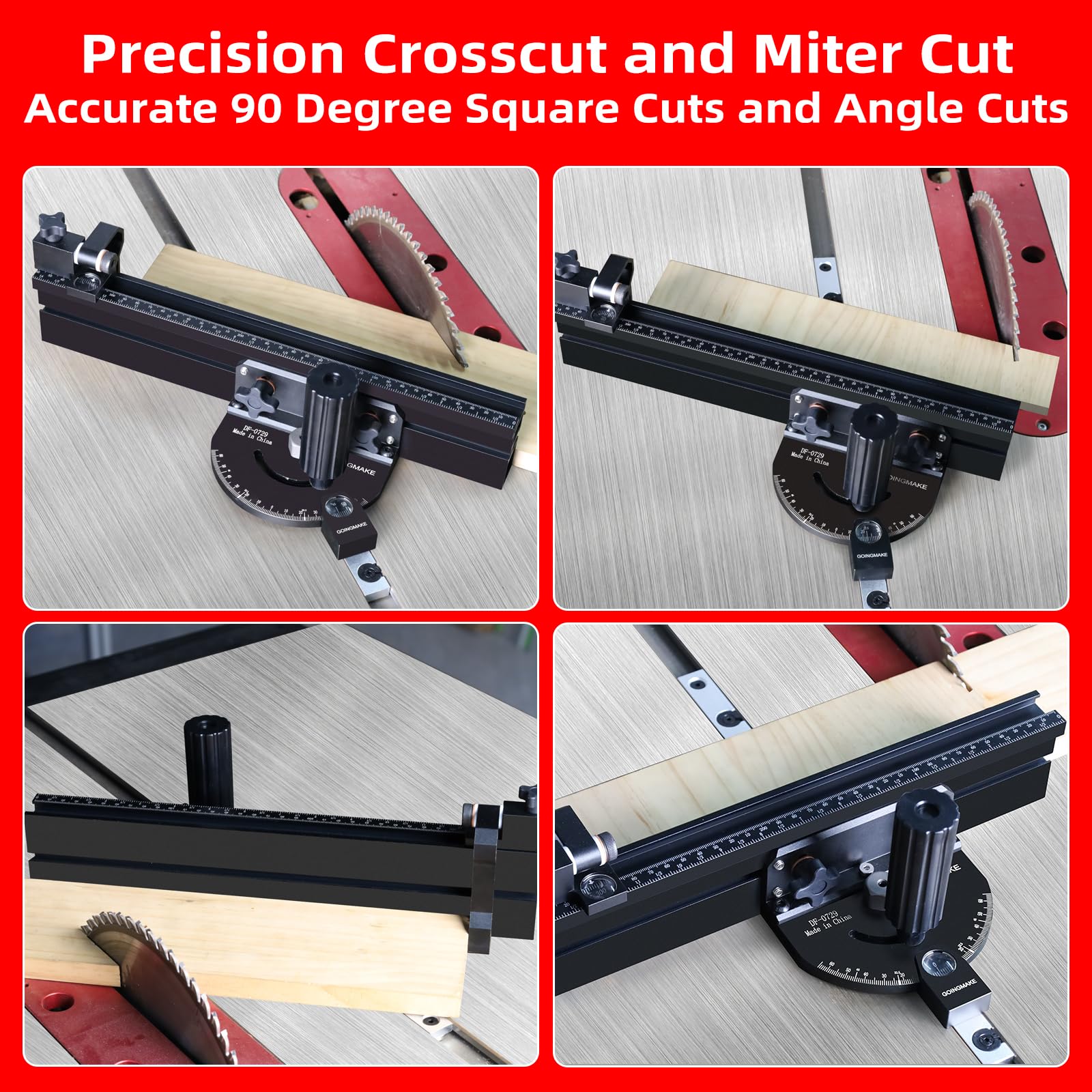 On-tool setup with magnified scales improves readability during setup.