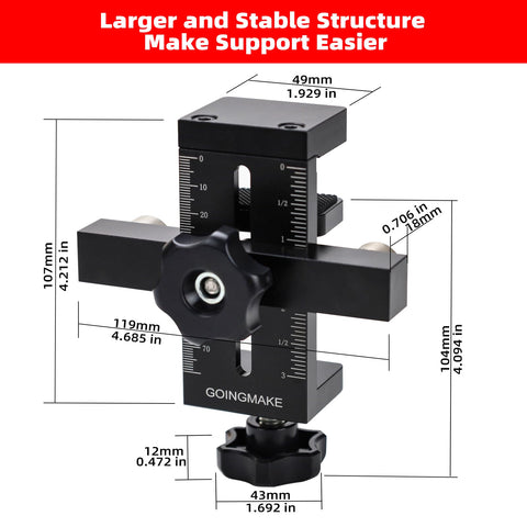 GOINGMAKE precision CNC aluminum build ensures tight 90-degree joints.