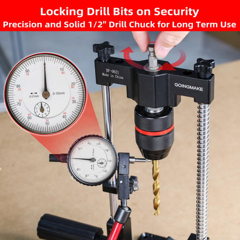 GoingMake precision 1/2 inch drill chuck clamps bits securely for clean holes.