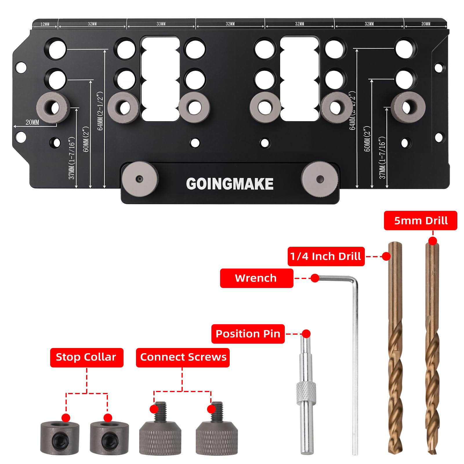 GoingMake woodworking tool for wobble-free shelves and steady drilling