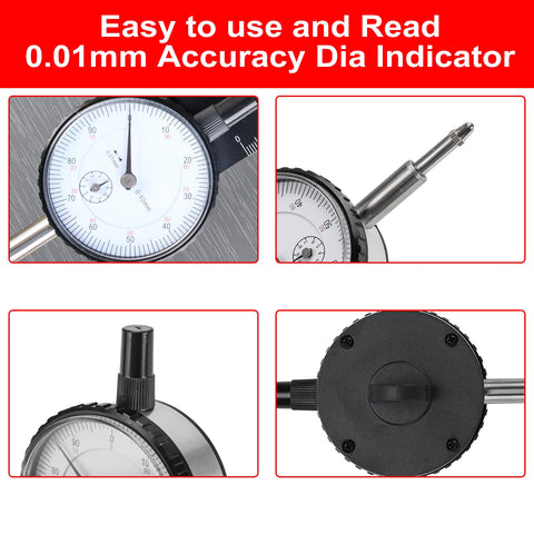 GOINGMAKE sliding-base support stabilizes the gauge for stable measurements.
