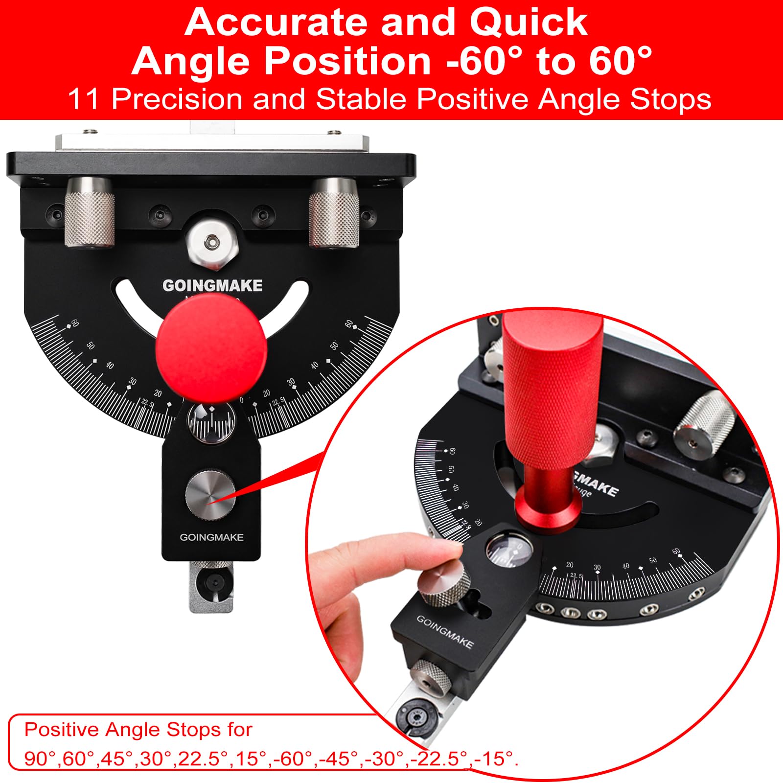 GOINGMAKE zero calibration knob speeds zero setup with no tools
