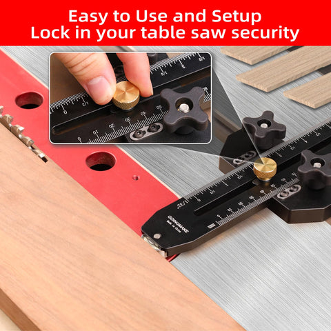 GOINGMAKE Thin Rip Jig compatible with table saw, band saw, router table