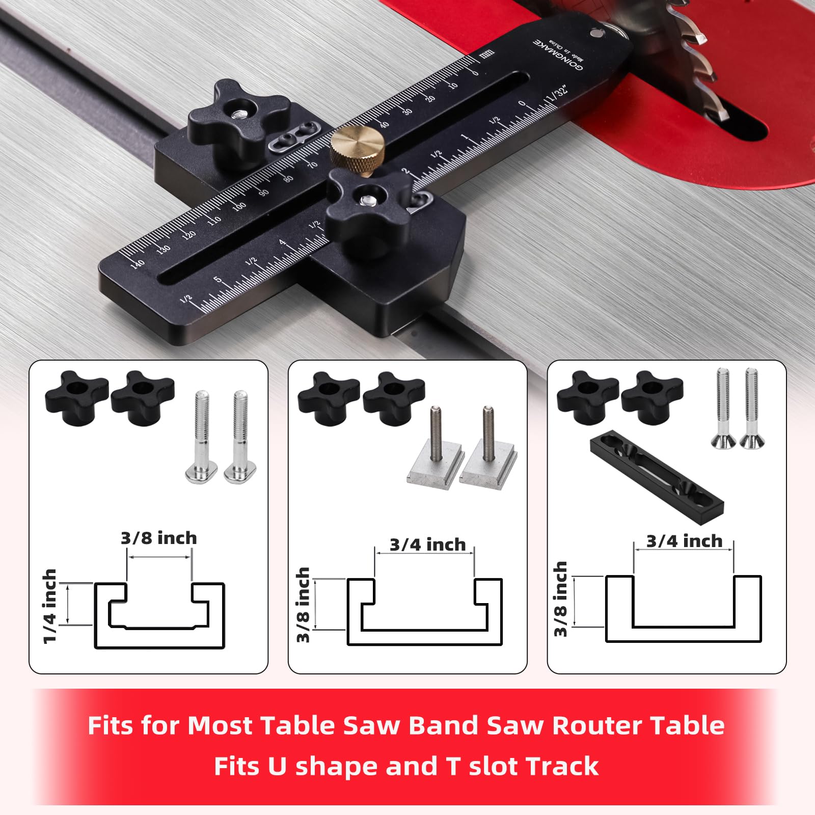 GOINGMAKE Thin Rip Jig easy setup for quick repeatable cuts