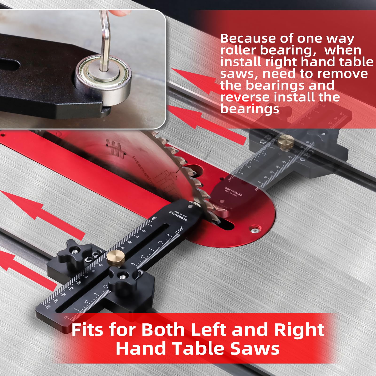 GOINGMAKE Thin Rip Jig range from 2-5/8 to 8 inches for versatility