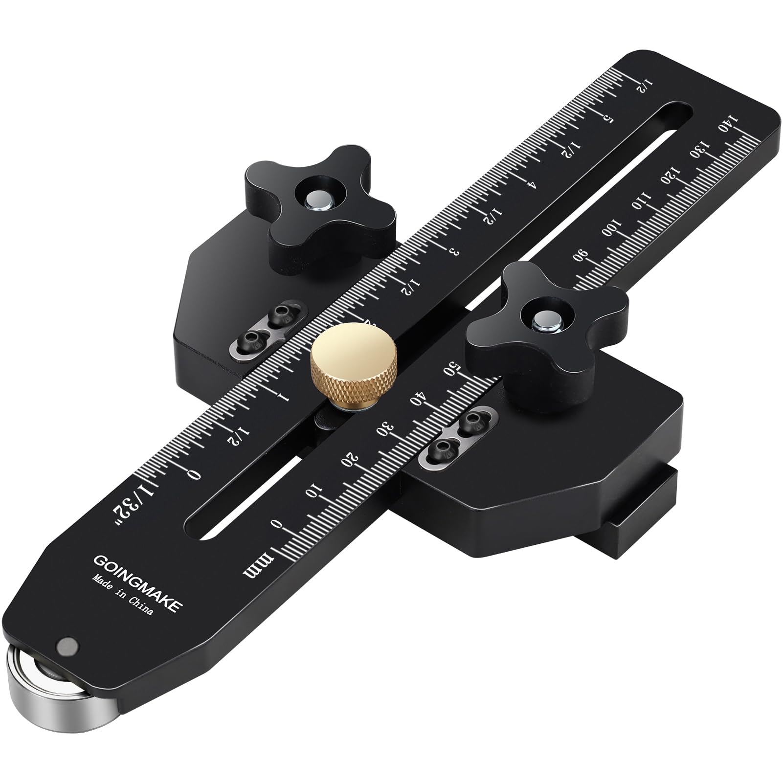 GOINGMAKE Thin Rip Jig table saw guide demonstrating easy alignment for consistent narrow strips