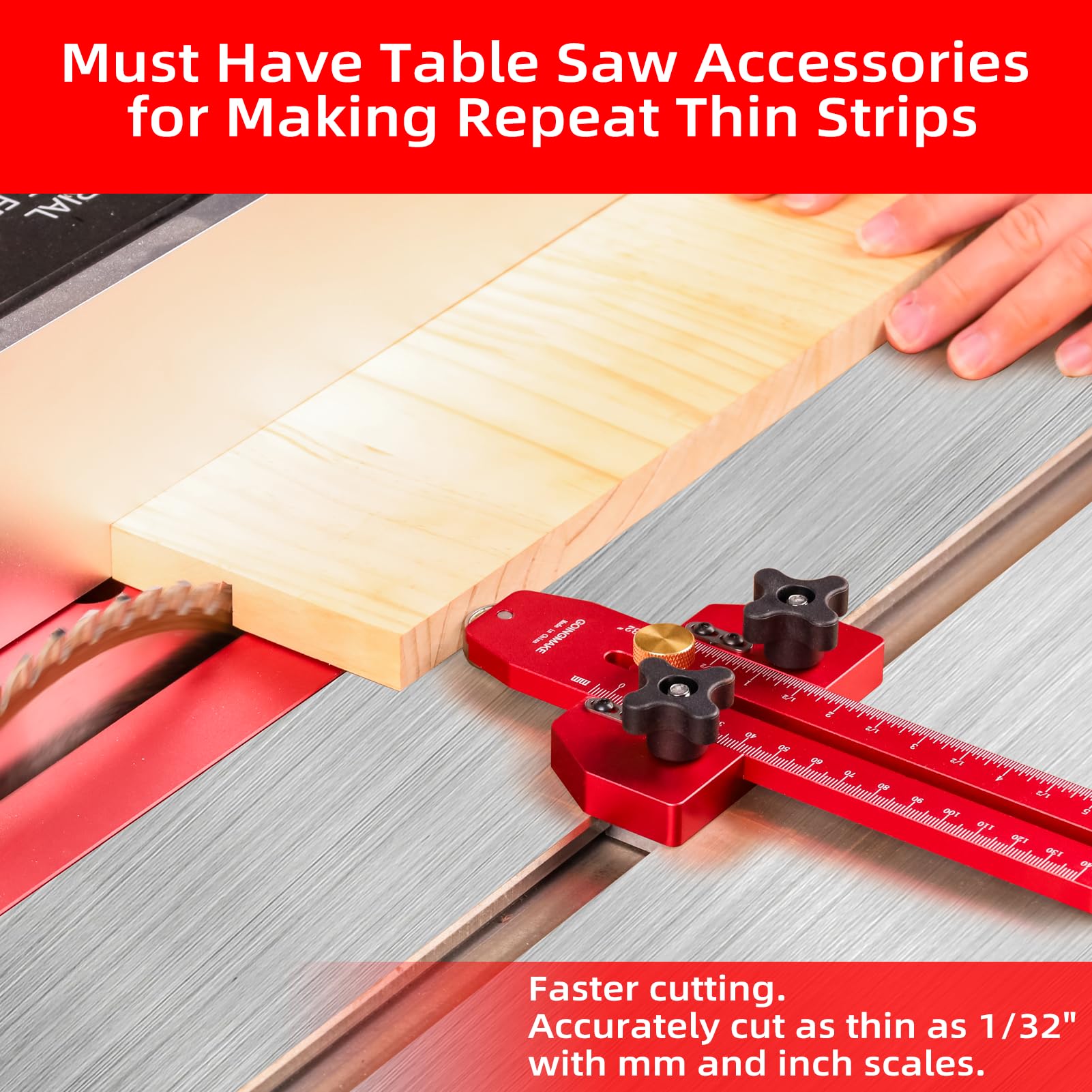 GoingMake zero clearance design aids clean, accurate narrow cuts