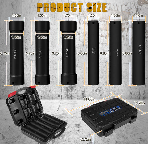 Gokeshfly 1-1/4 inch deep socket handles stubborn fasteners with ease.
