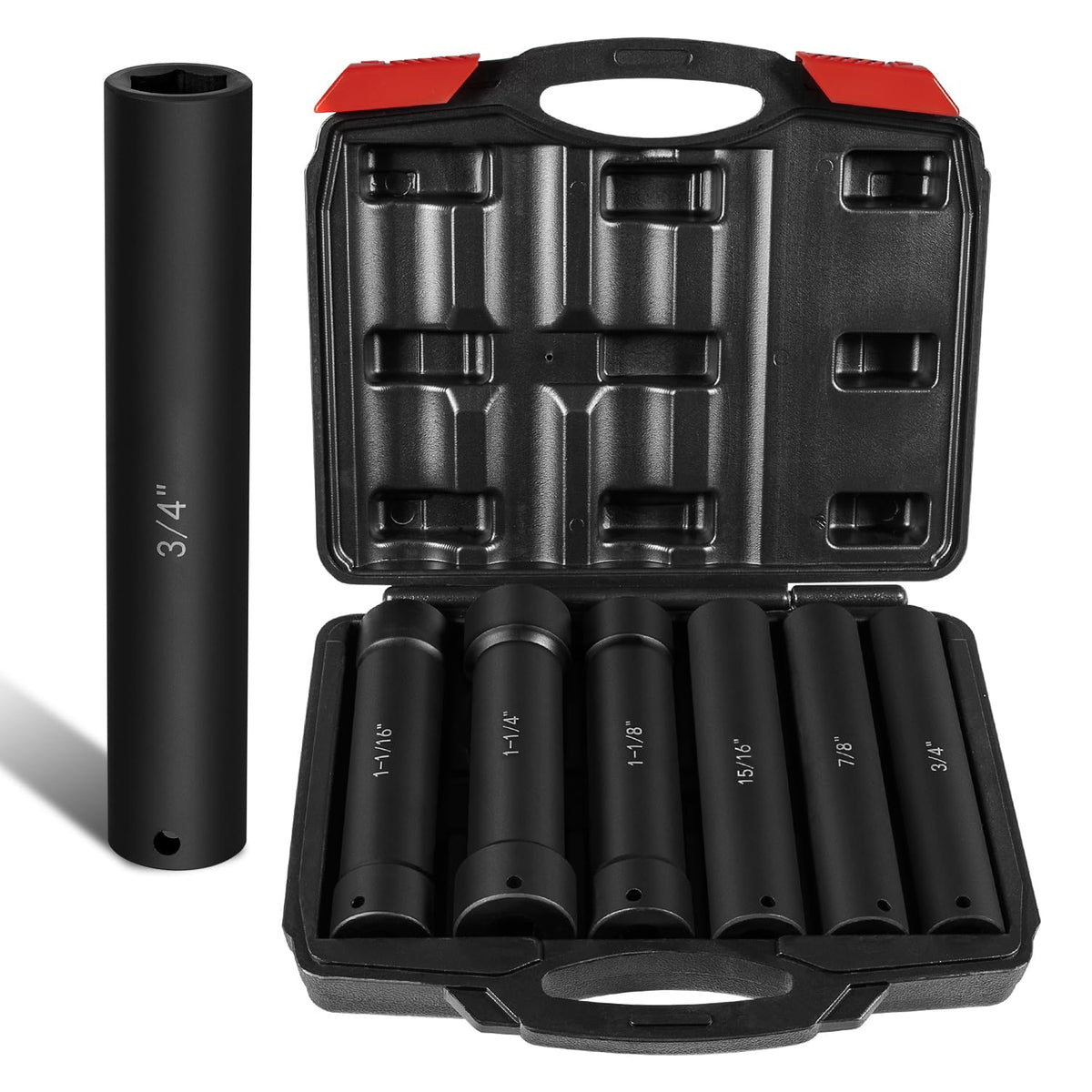 Gokeshfly extended-length 3/4 inch deep socket for hard-to-reach bolts.