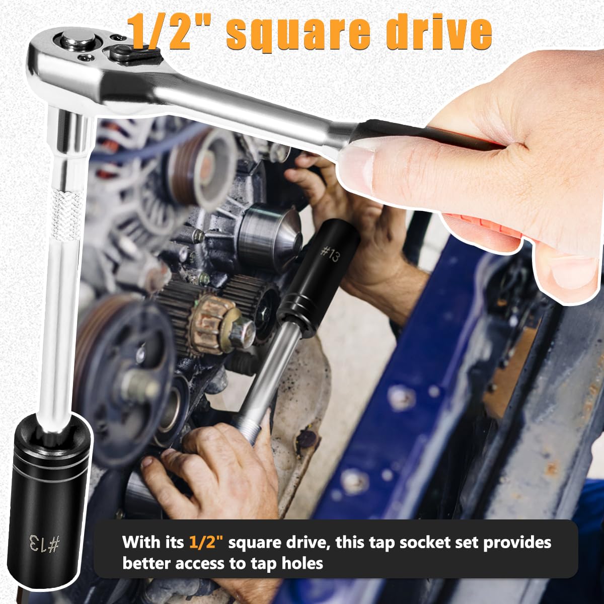 Gokeshfly 1-inch tap socket, reliable engagement with larger taps