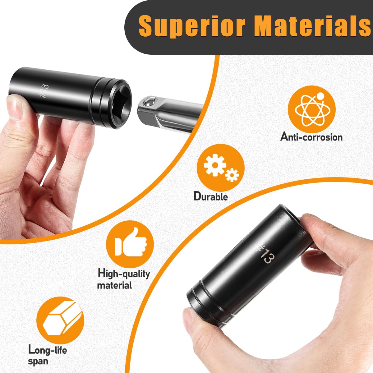 Gokeshfly 3/4-inch tap socket, durable for heavy-duty tasks