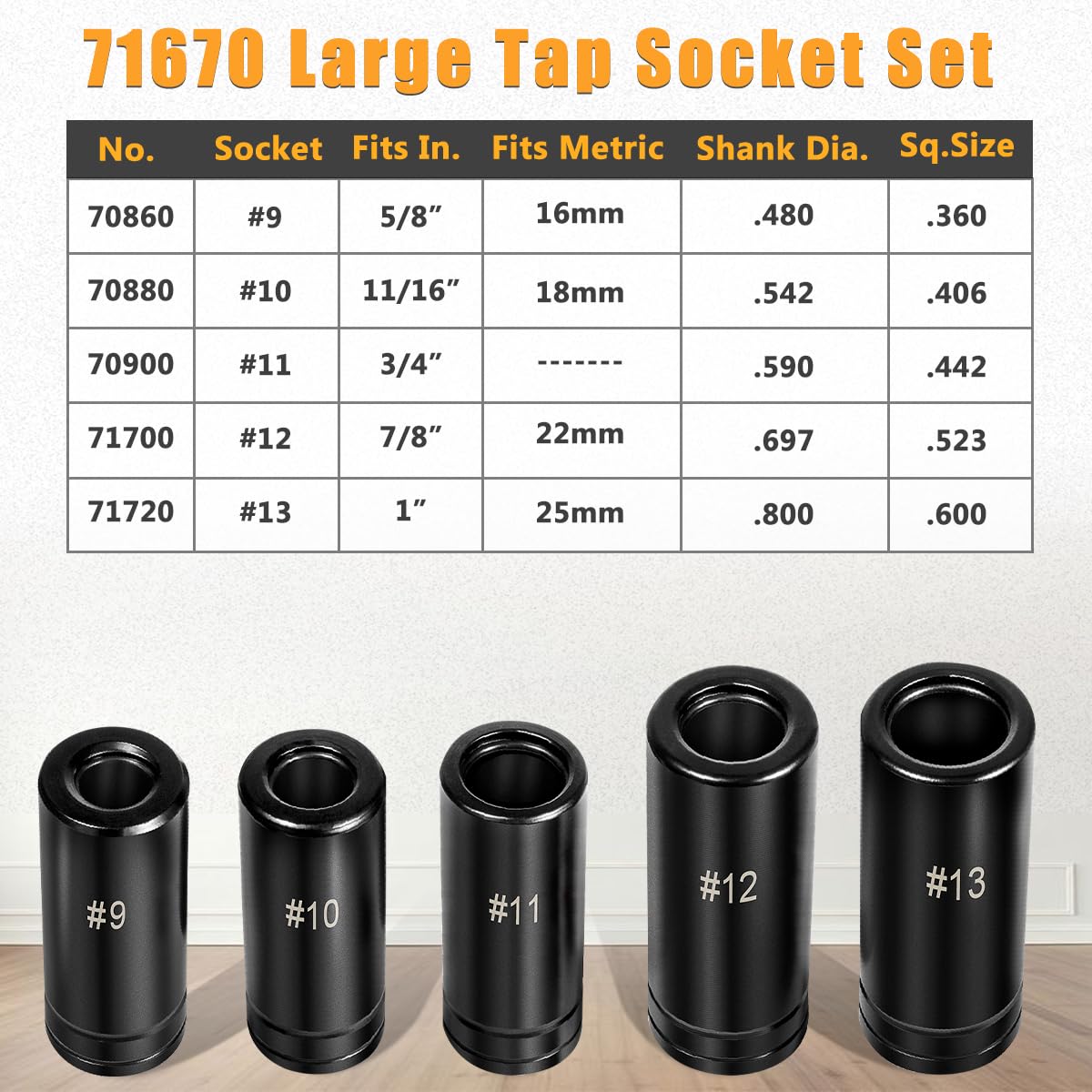 Gokeshfly 5/8-inch tap socket, ideal for tight spaces and secure engagement