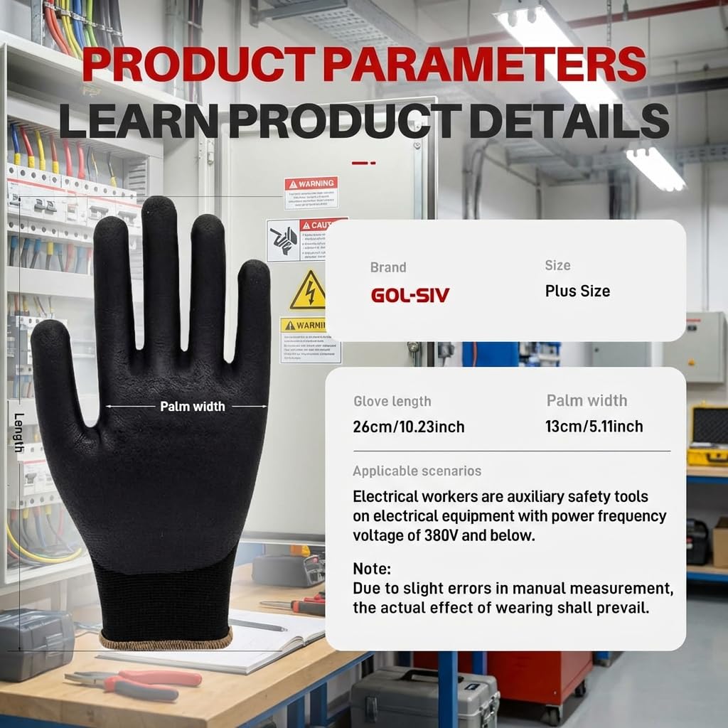 GOL-SIV 400V glove in use with tools demonstrates secure grip.
