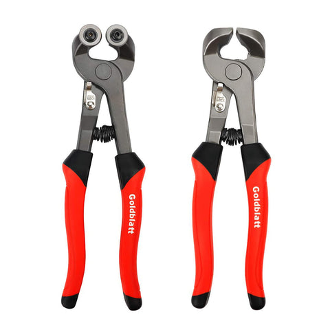 Goldblatt 2-piece glass tile nippers set for precise mosaic edges.