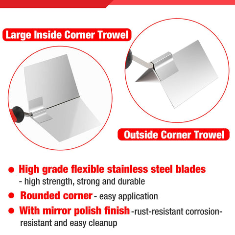 Goldblatt drywall corner tool set with stainless blades for durability