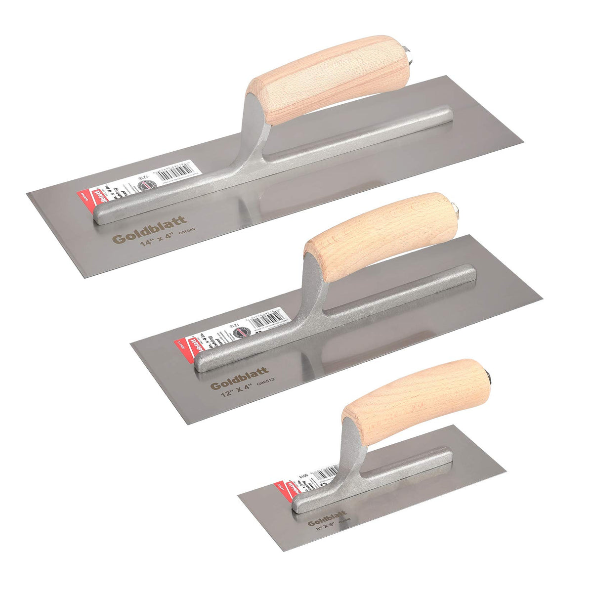Goldblatt drywall trowel 14x4 blade for smooth plastering results